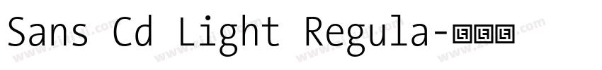 Sans Cd Light Regula字体转换